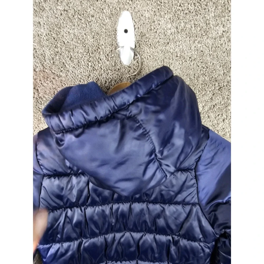 Oshkosh B'gosh Navy Blue Quilted Stylish‎ Puffer Long Jacket Size 12
